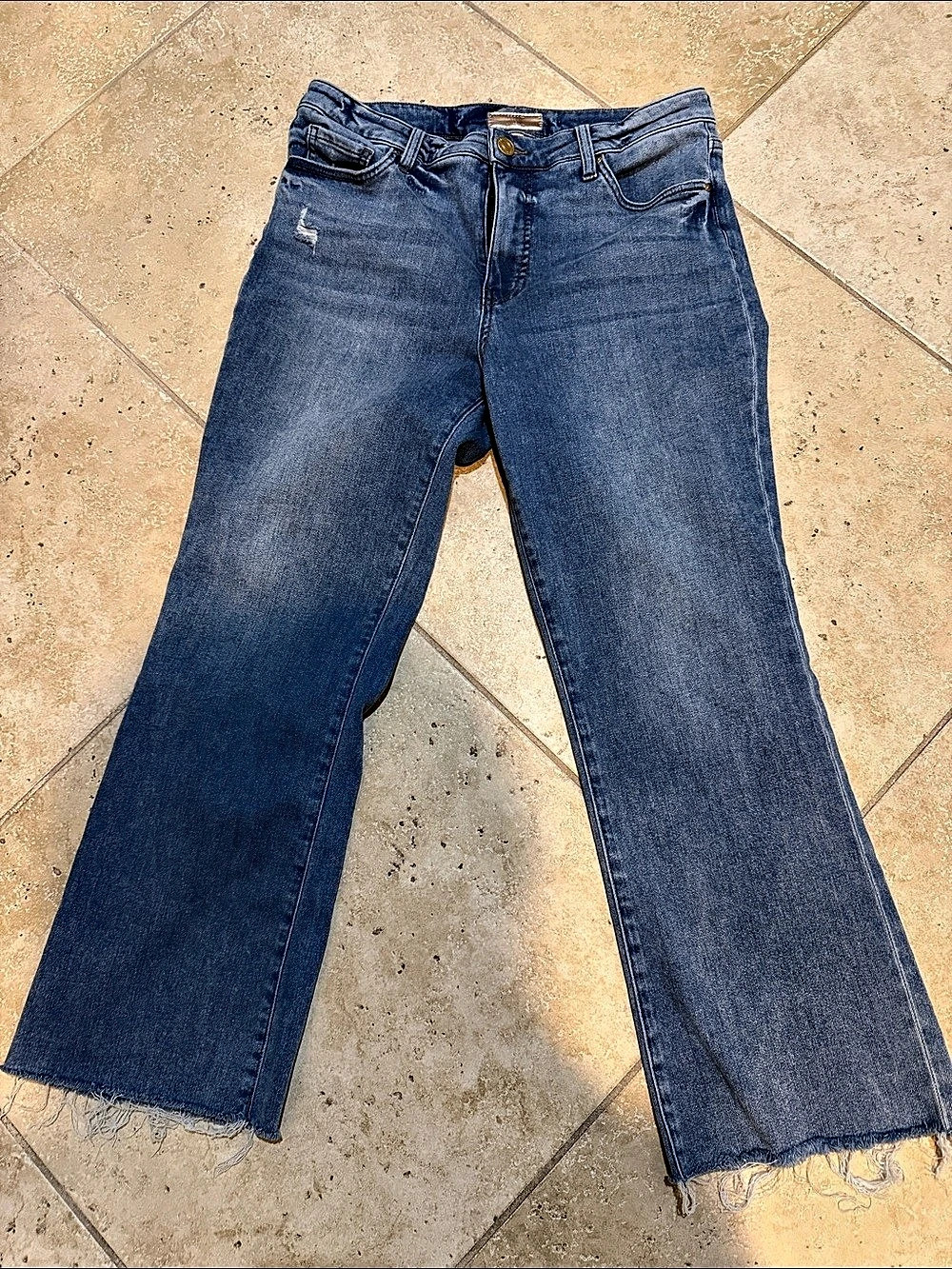 KUT from the Kloth Kelsey Fab Ab Ankle Flare Jeans in Blue size 10